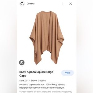 Cuyana Alpaca camel wrap. EUC